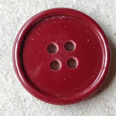 bordeaux enkel 4 huller plastik knap genbrug gamle knapper